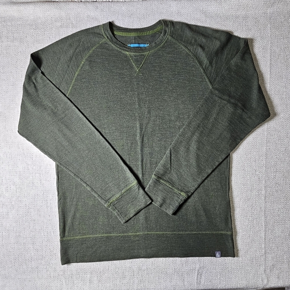 The North Face Mens Green SOFT Henley Long Sleeve T-Shirt Sweater Sweatshirt Lg - Picture 2 of 9